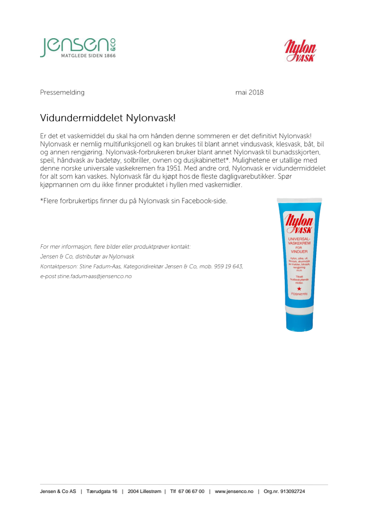 Vidundermiddelet Nylonvask!