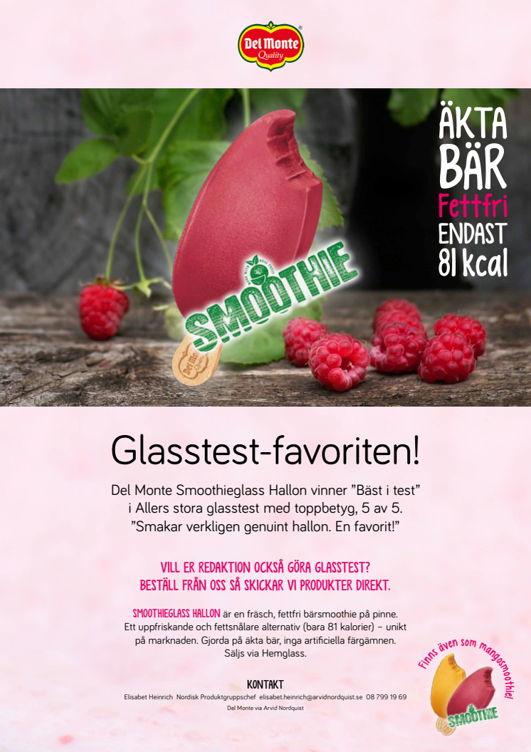 Del Montes smoothieglass - testfavoriten!