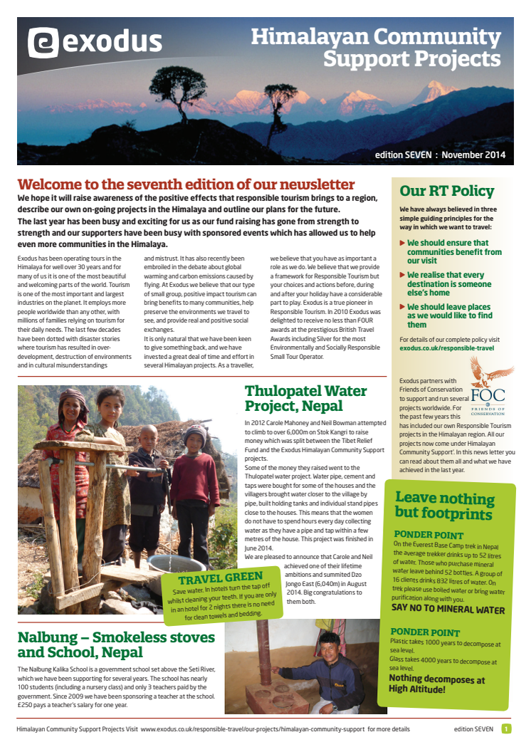 Himalayan Support Projects News Edition 7