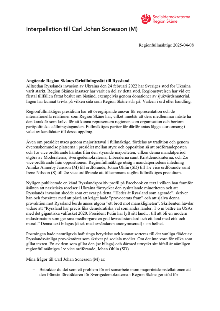 Interpellation 3 Region Skånes förhållningssätt till Ryssland.pdf