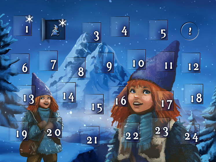 Vinter i Blåfjell julekalender-app