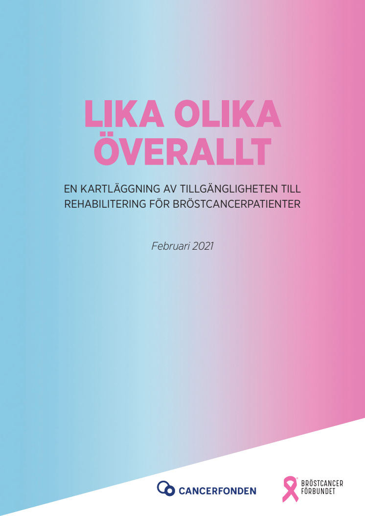 Lika olika överallt - En kartläggning av tillgängligheten till rehabilitering för bröstcancerpatienter