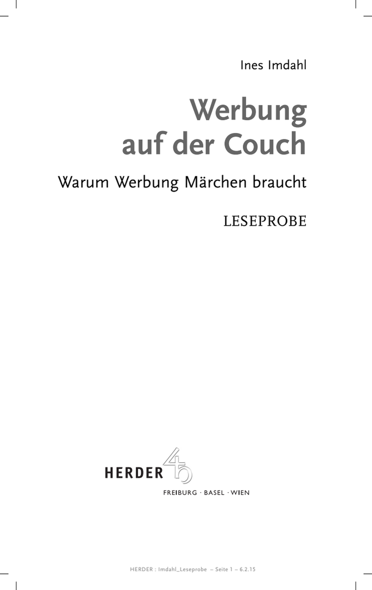 Hier gleich eine Leseprobe zu "Werbung auf der Couch"