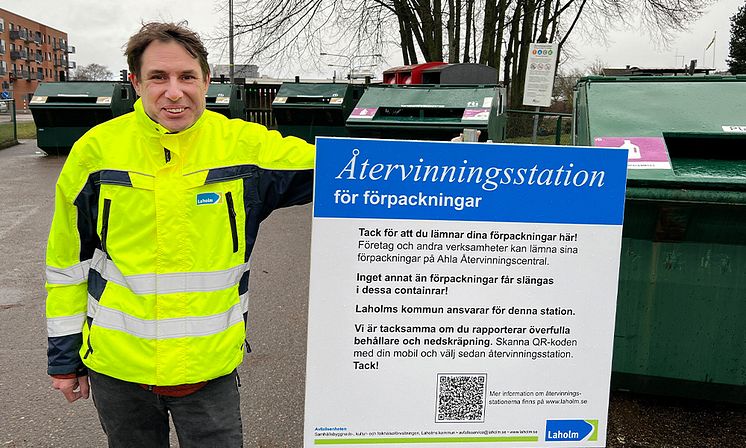 Daniel Zetreus, avfallsingenjör i Laholms kommun.
