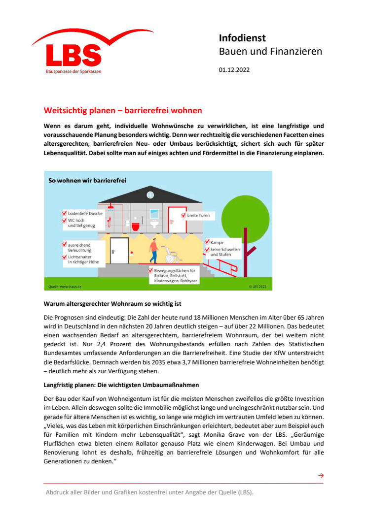 Weitsichtig planen – barrierefrei wohnen 