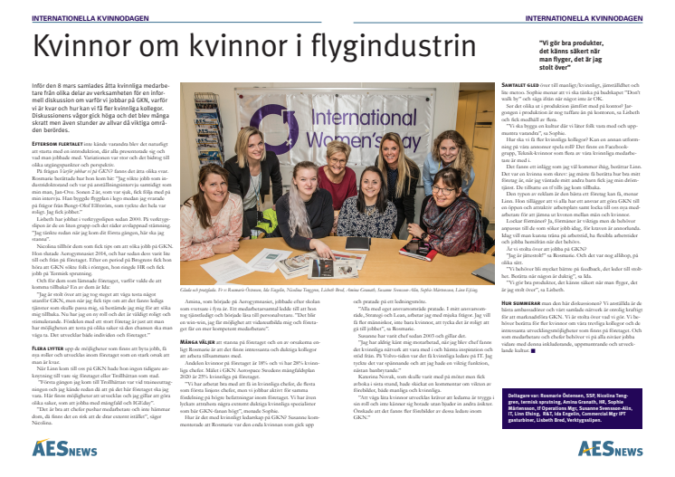 Kvinnor om kvinnor i flygindustrin