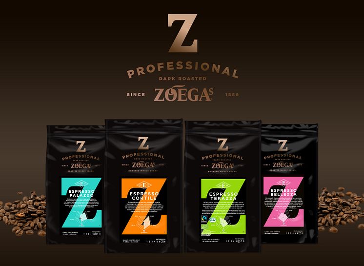 Zoégas Espresso sortiment med överskådlig design