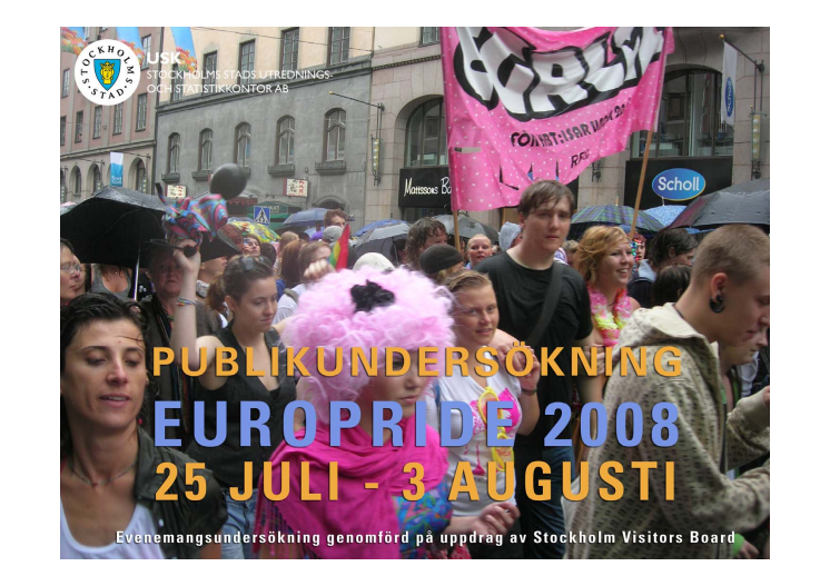 Evenemangsundersökning Europride i Stockholm 2008