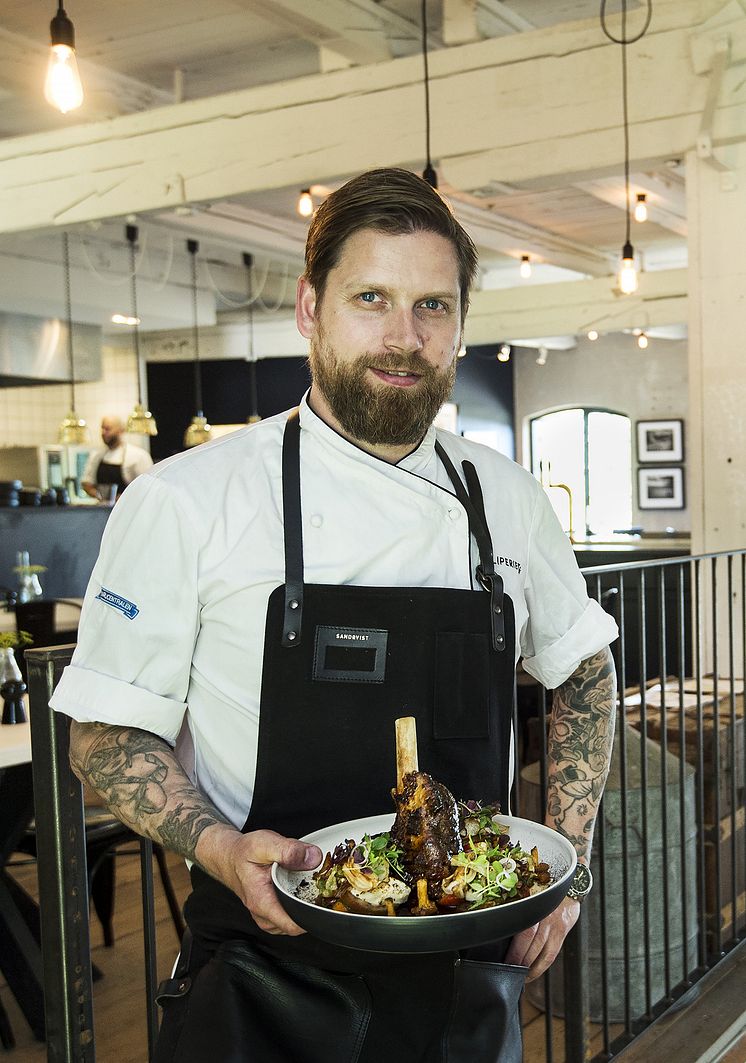 Kocken Niklas Pettersson, ny restauratör på Värmlands Museum.