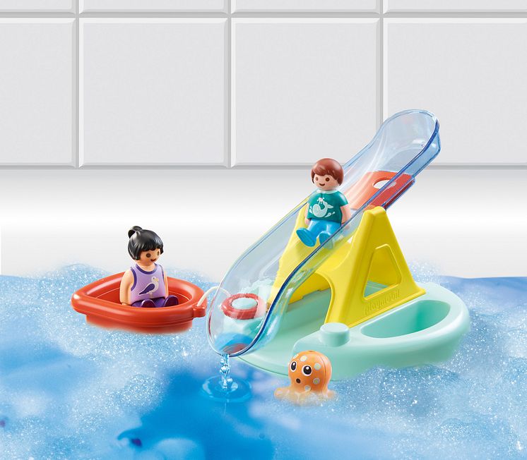 PLAYMOBIL 1.2.3 AQUA_Badeinsel mit Wasserrutsche (70635)