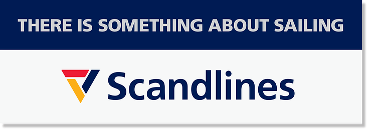 Scandlines Logo mit englischen payoff