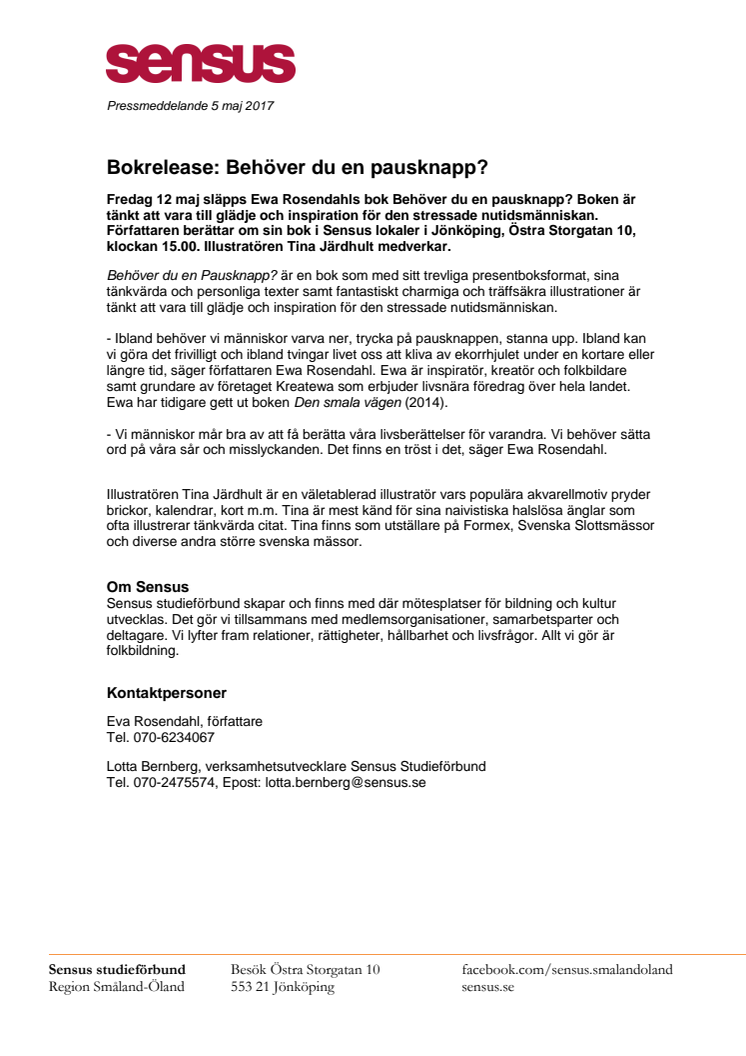 Bokrelease: Behöver du en pausknapp?