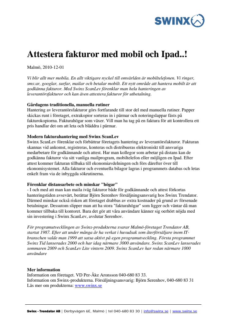 Attestera fakturor med mobil och Ipad..!