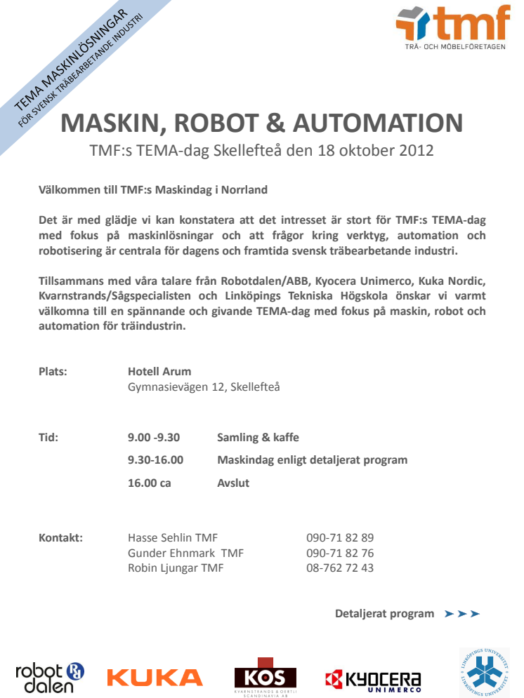 MASKIN, ROBOT & AUTOMATION