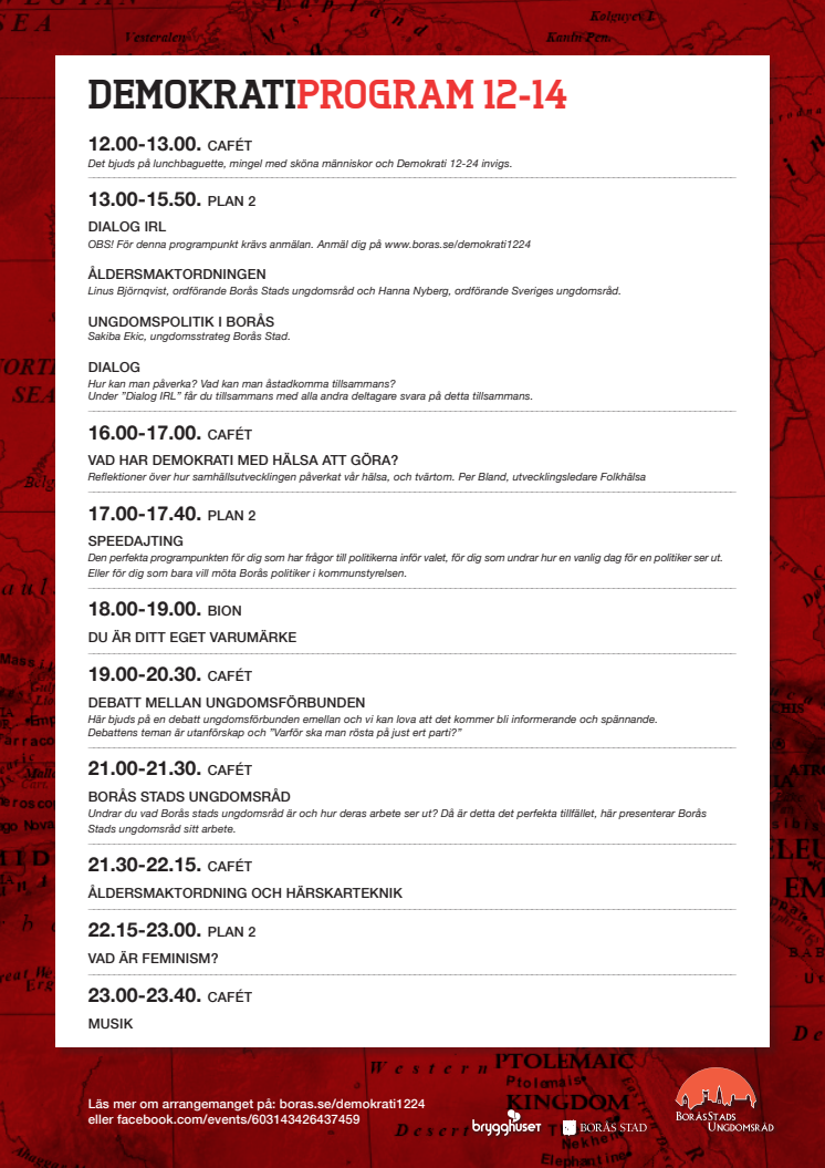 Program för demokratidag 9 maj 2014