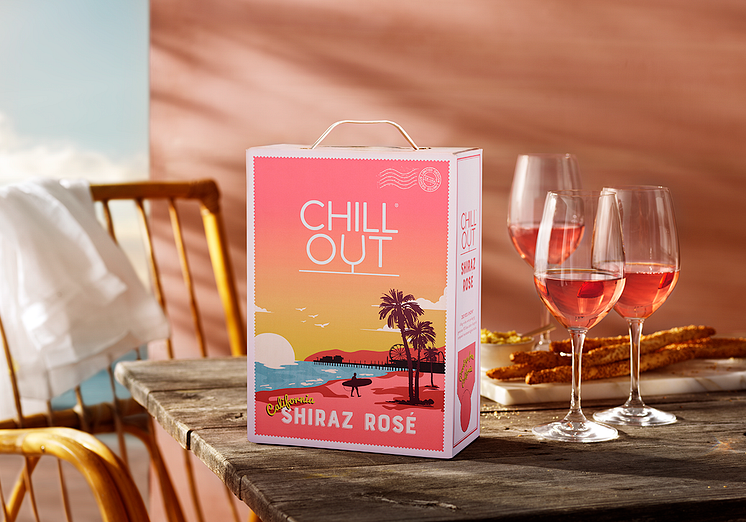 CHILL OUT Shiraz Rose California Limited Summer Editon i sommarmiljö