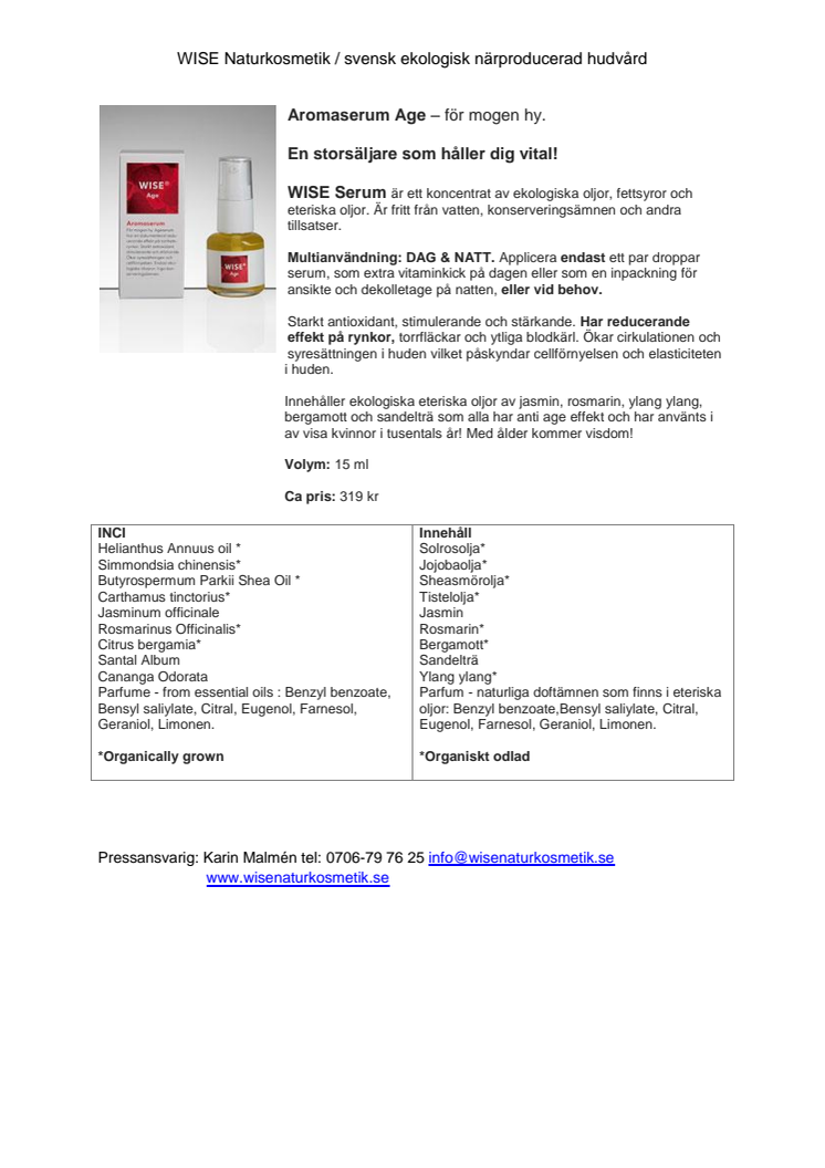 WISE Aromaserum Age
