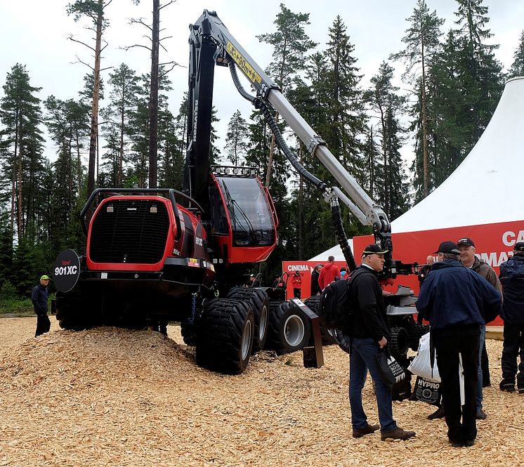 Nya skördaren Komatsu 901 XC hade världspremiär på Elmia Wood.