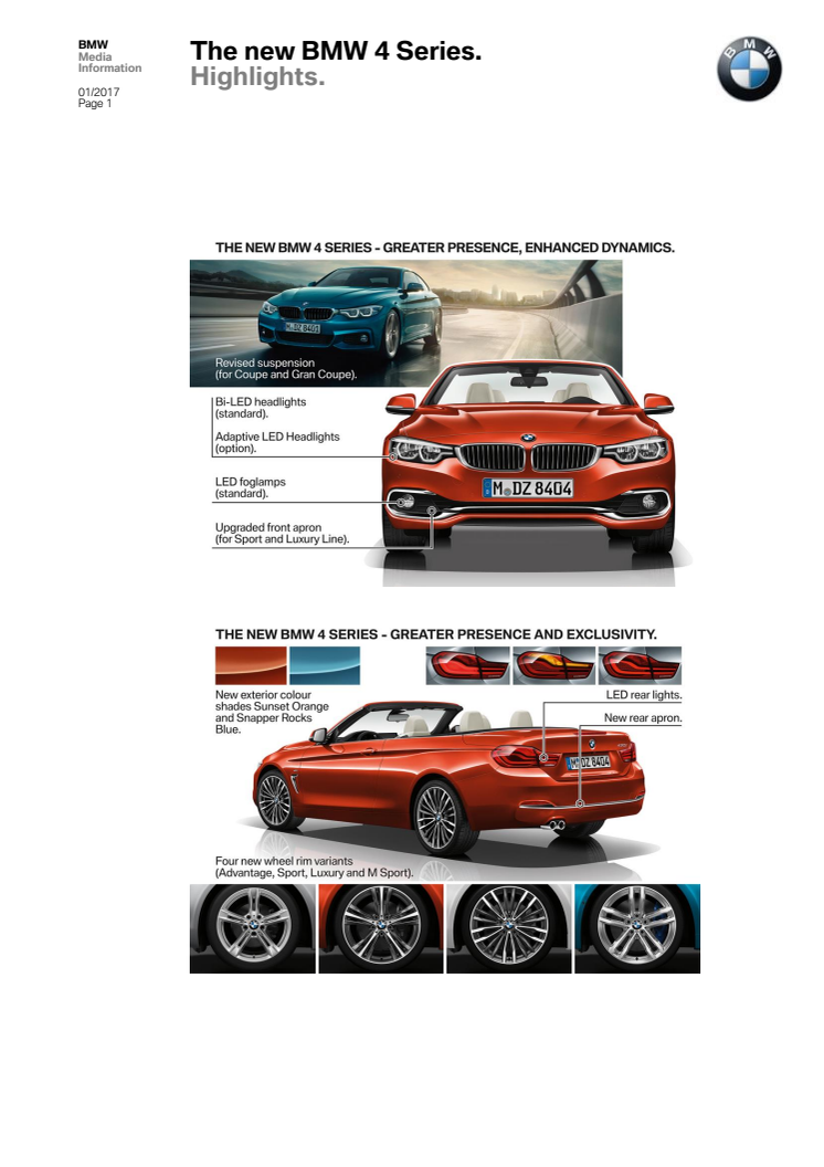 The new BMW 4 series - Highlights
