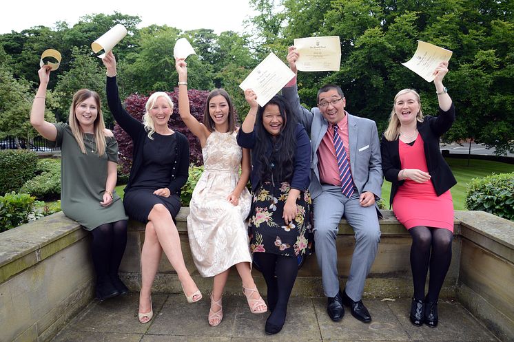 Nursing and Midwifery students with their awards