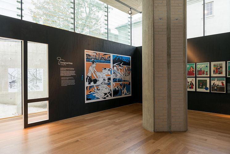Arkitekturstriper. Installasjonsfoto, Nasjonalmuseet, 2015
