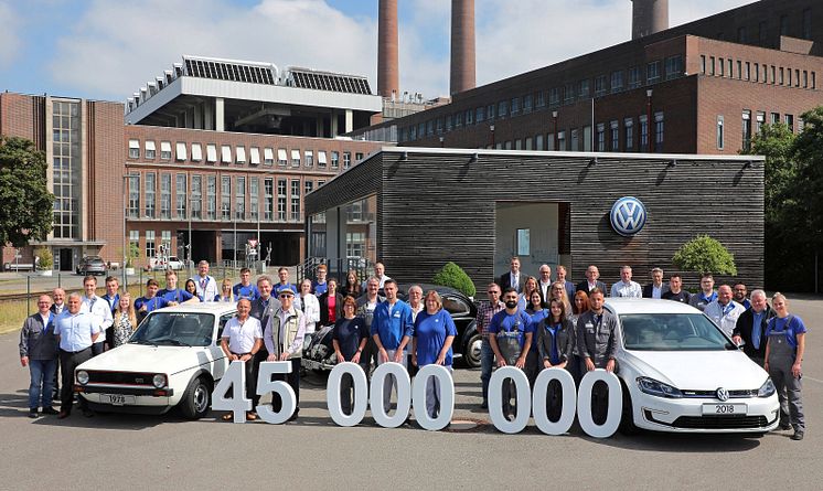 Volkswagens fabrik i Wolfsburg har siden 1945 produceret 45 millioner biler