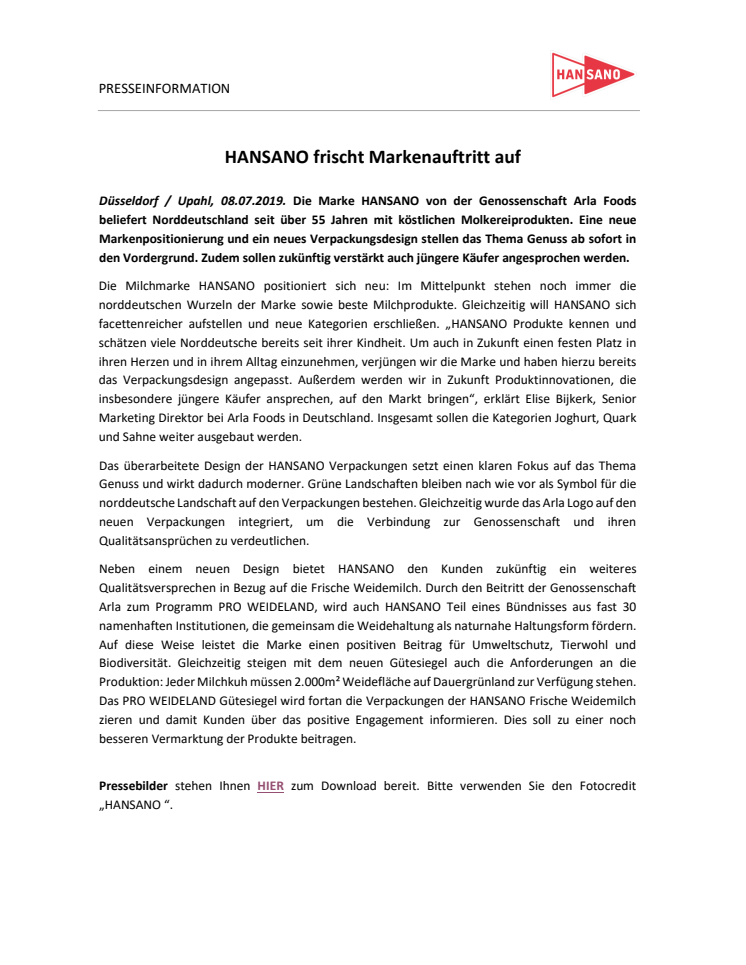 HANSANO frischt Markenauftritt auf