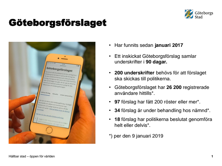 Två år med Göteborgsförslaget