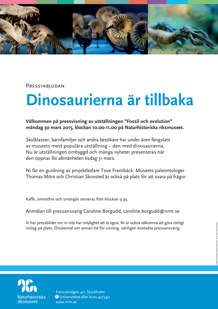 Inbjudan till pressvisning -Fossil och evolution