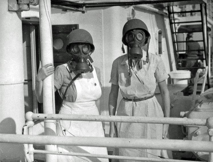 Gasmasker_Arkivfoto_udlånt af Dansk Sygeplejehistorisk Museum