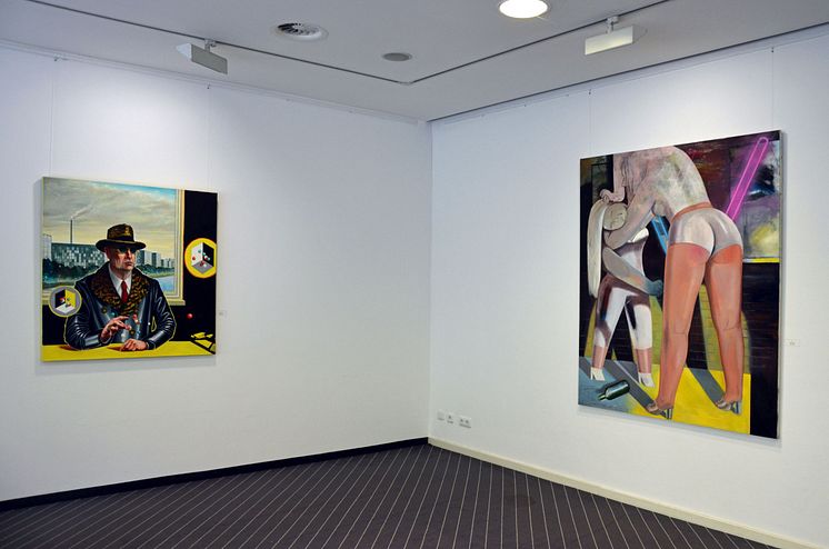 Blick in die Ausstellung "30 Jahre Friedliche Revolution" im Galerie Hotel Leipziger Hof