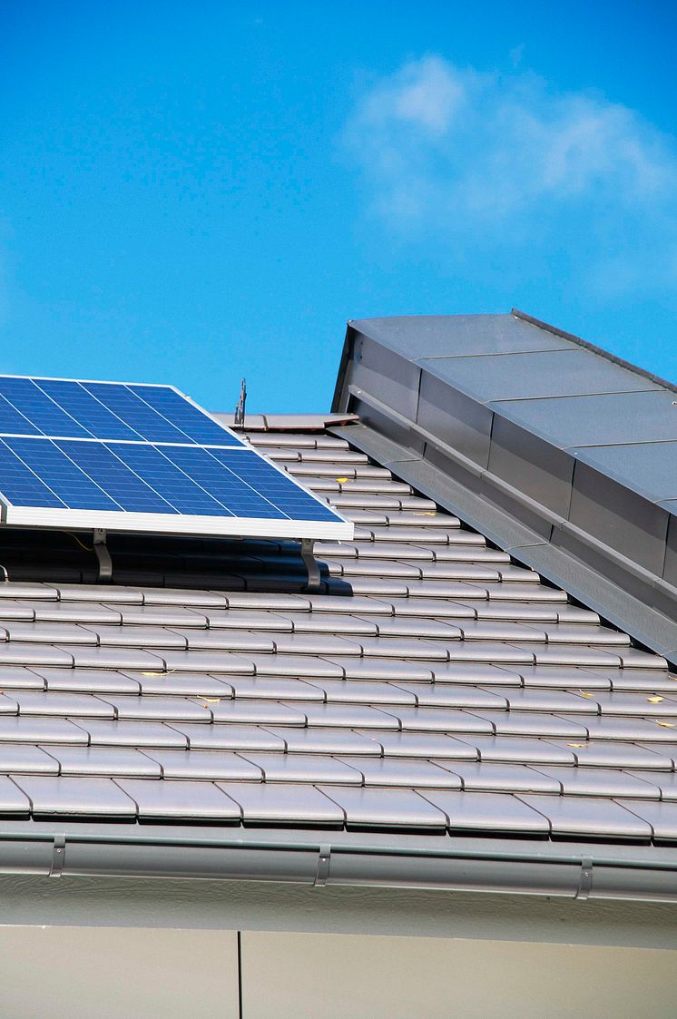 Solceller från Monier Roofing på Passivhus - Fiskarhedenvillan