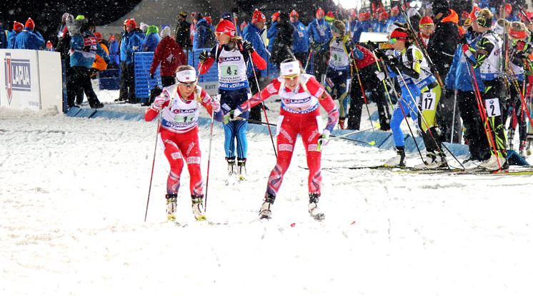 Mixed stafett, veksling Fanny-Tiril, VM Kontiolahti 2015