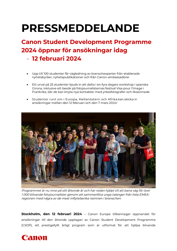 Pressmeddelande Canon Student Development Programme 2024.pdf