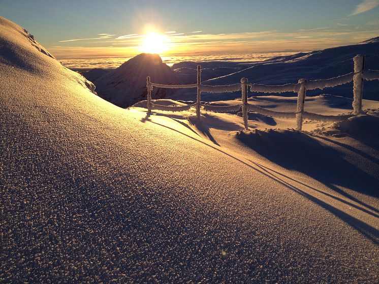 Soloppgang over Hemsedal