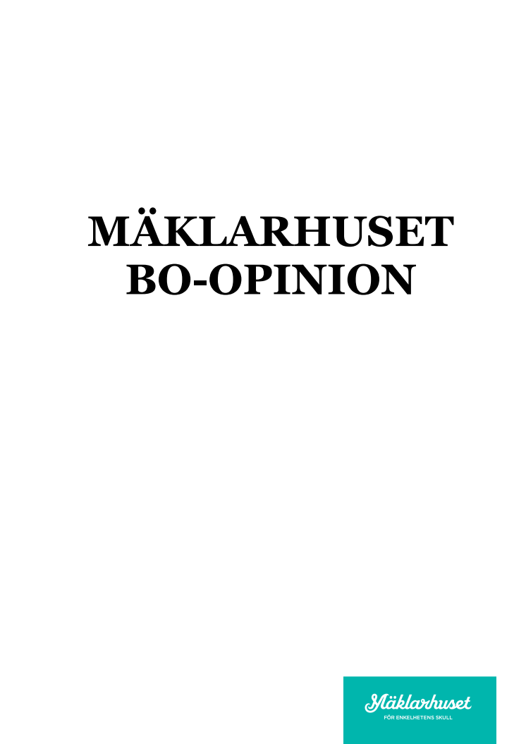 Mäklarhuset Bo-Opinion juni 2016