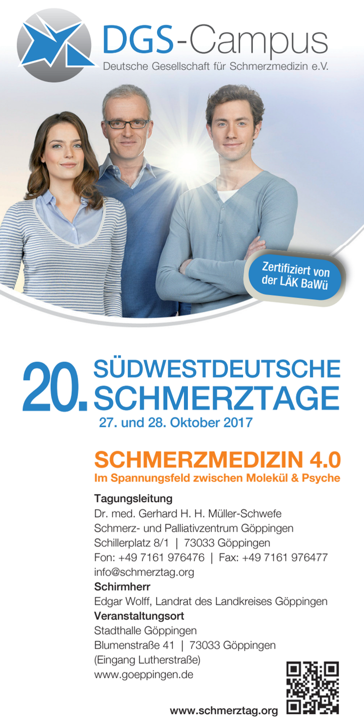 Programm der Südwestdeutschen Schmerztage 2017
