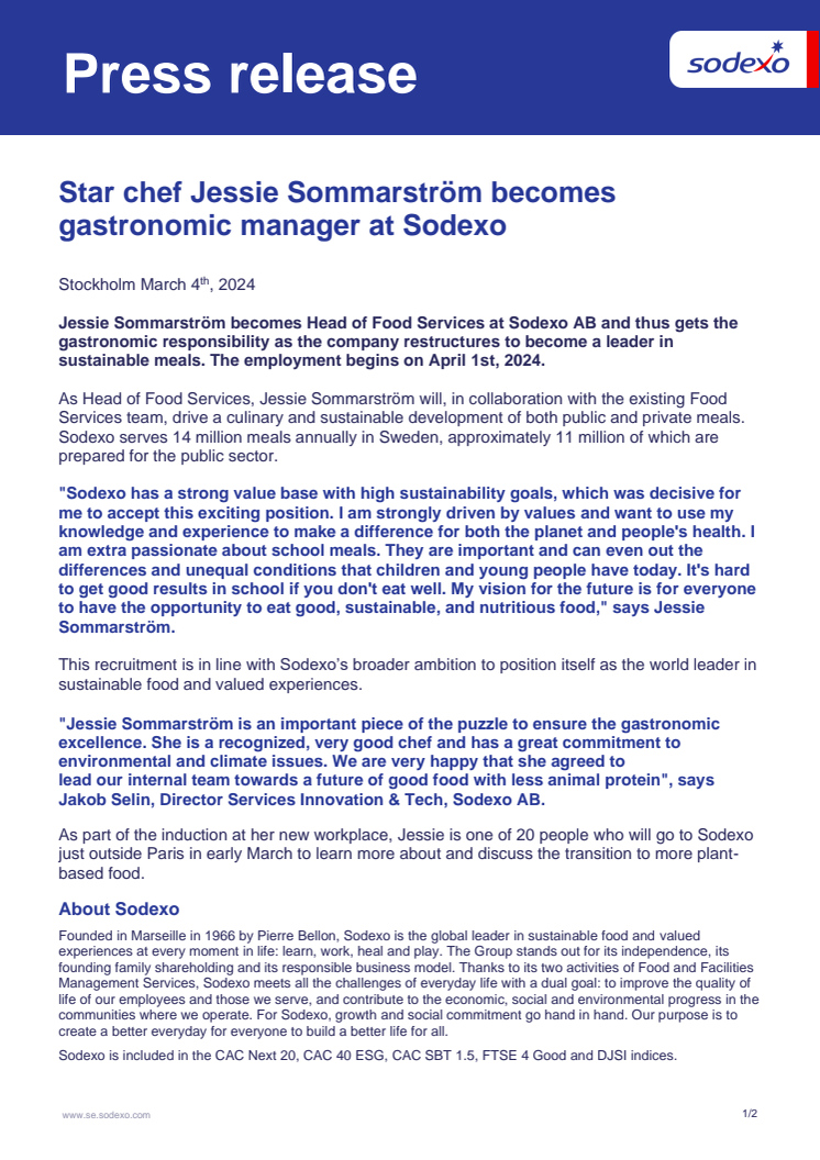 PR Star chef Jessie Sommarström becomes gastronomic manager at Sodexo.pdf