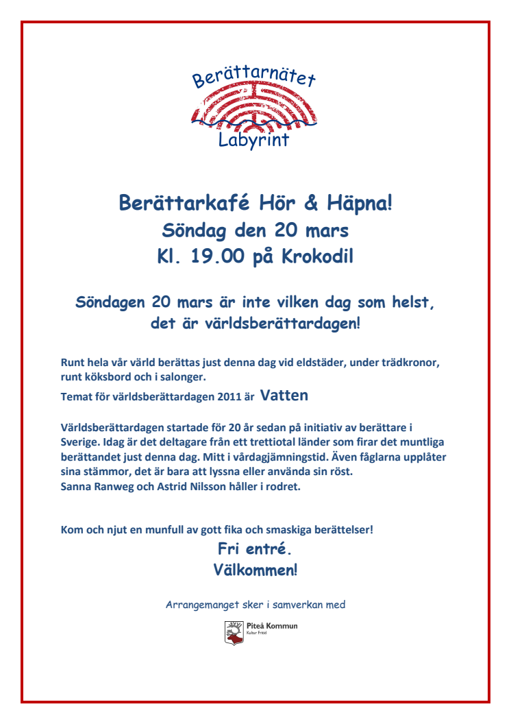 Berättarcafé Hör & Häpna!