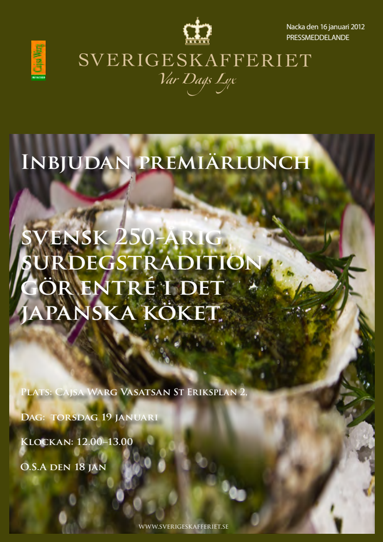 Premiärlunch när svensk 250-årig surdegstradition lyfter det japanska köket