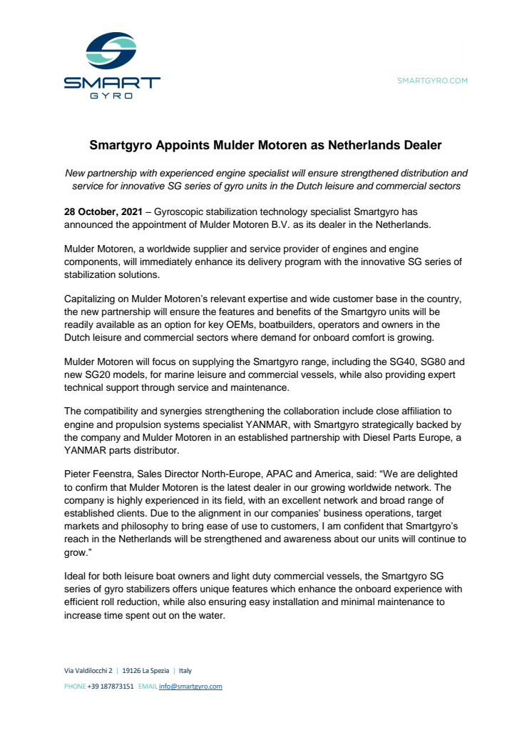 28 Oct 2021 - Smartgyro Appoints Mulder Motoren as Netherlands Dealer.pdf