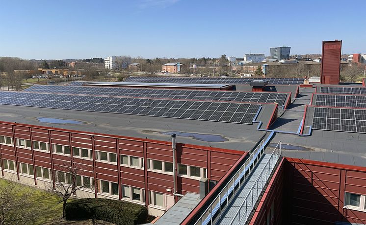 Solceller på Terrahuset, Campus Valla, Linköping