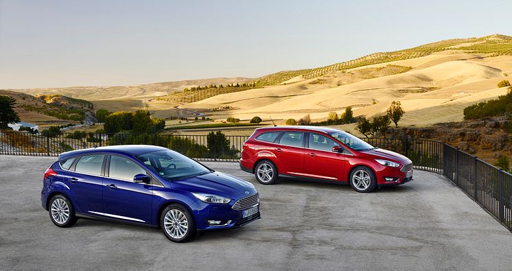 Uusi Ford Focus 5-ovinen ja wagon