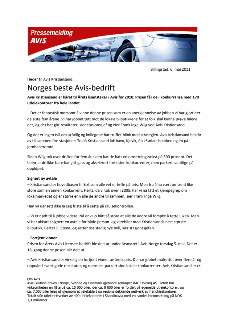 Norges beste Avis-bedrift