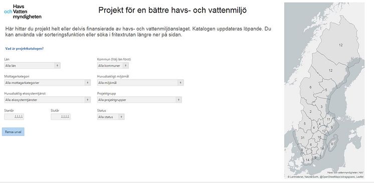 HaV-satsning: Lättare hitta miljöprojekt i hav, sjöar och vattendrag