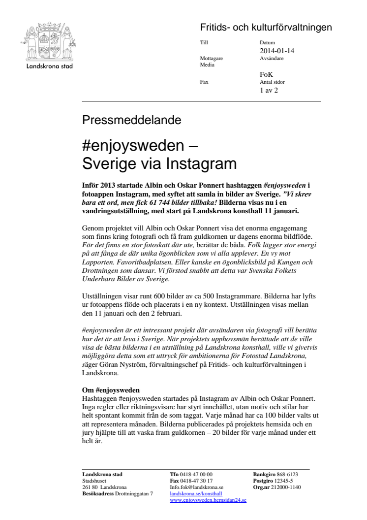 #enjoysweden – Sverige via Instagram