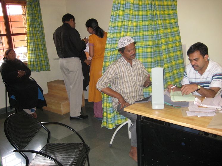 The medical doctor's room at Sambhavna.