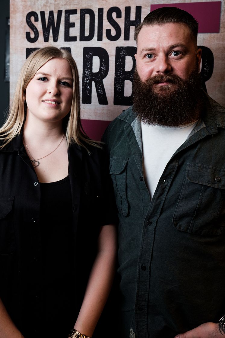 Marielle Johansson, The Infamous Westcoast Barbershop, Varberg med modell