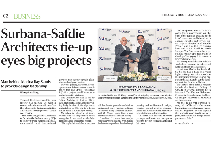 Surbana - Safdie  Architects tie-up eyes big projects 