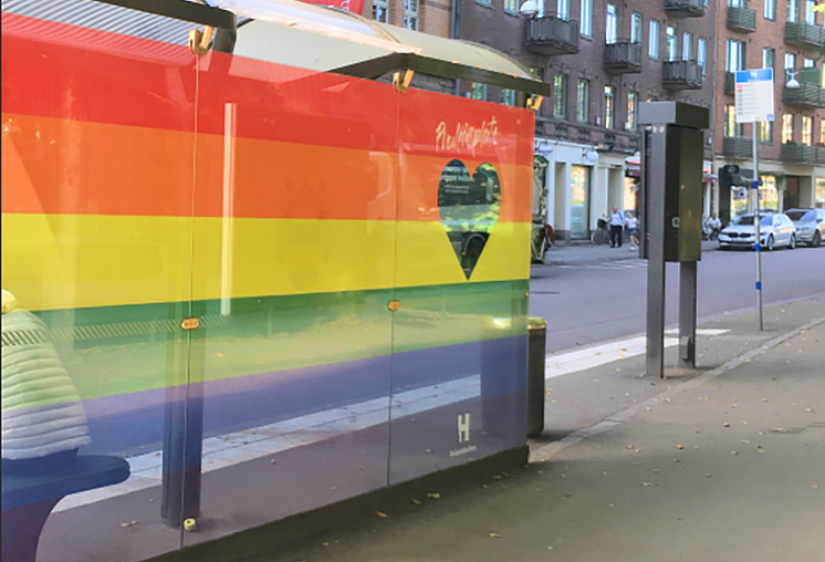 Pusshållplats Halmstad Pride 2023